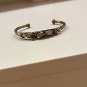 Elegant Gold and Pink Rhodonite Bracelet